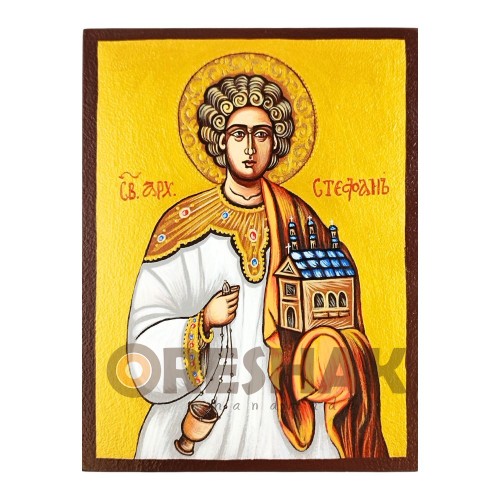 РЪЧНО РИСУВАНА ИКОНА СВЕТИ СТЕФАН
