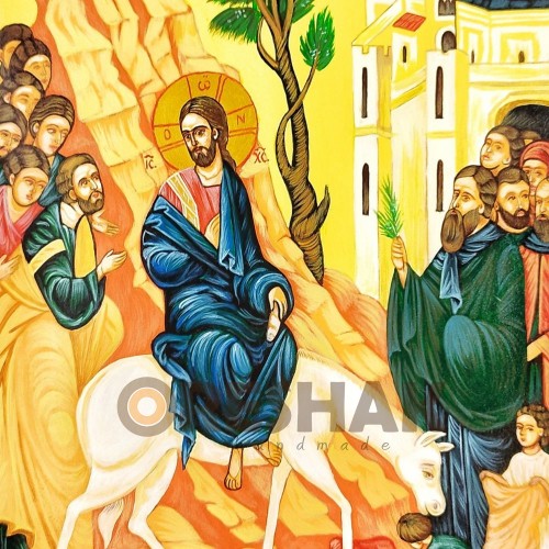 СПЕЦИАЛНА РИСУВАНА ИКОНА ВХОД ГОСПОДЕН В ЙЕРУСАЛИМ СПЕЦИАЛНА РИСУВАНА ИКОНА ВХОД ГОСПОДЕН В ЙЕРУСАЛИМ